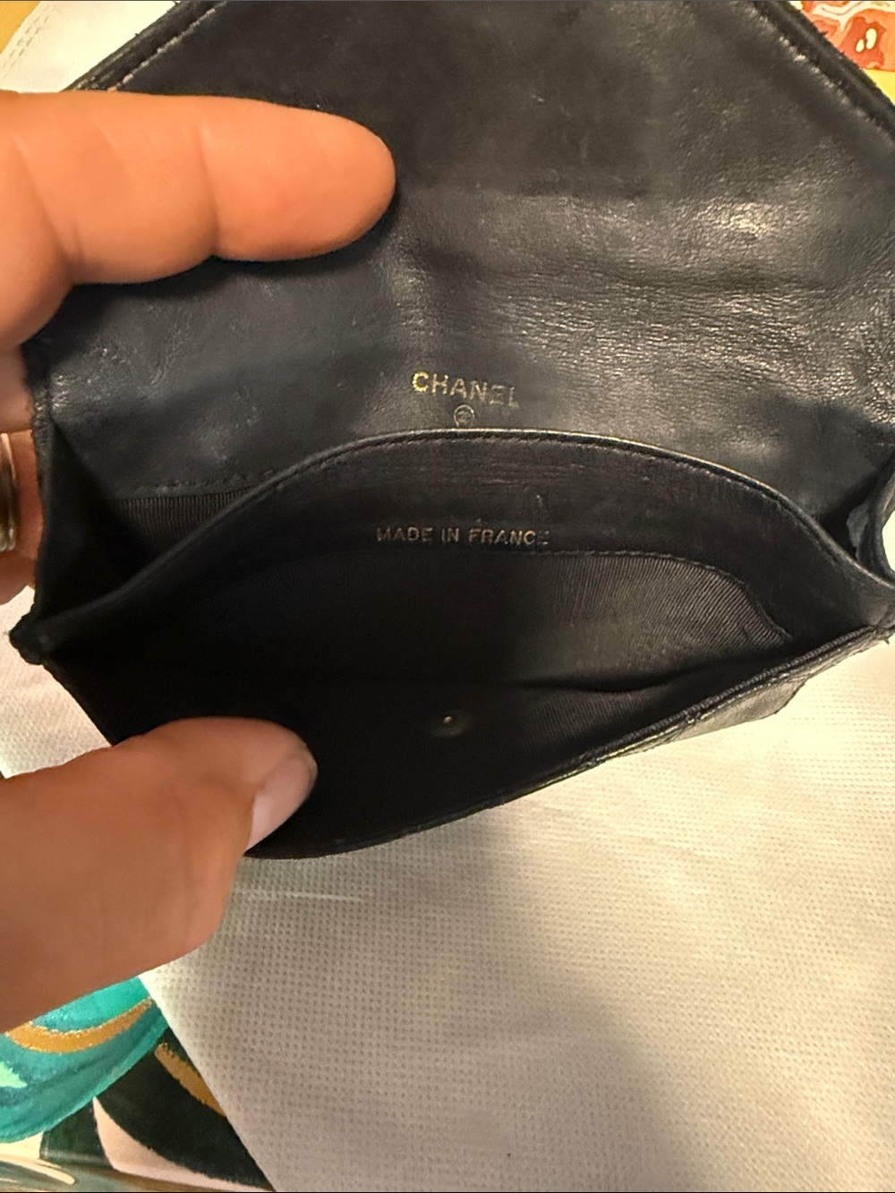 CHANEL Black Quilted Envelope Wristlet Clutch - Picture 8 of 11